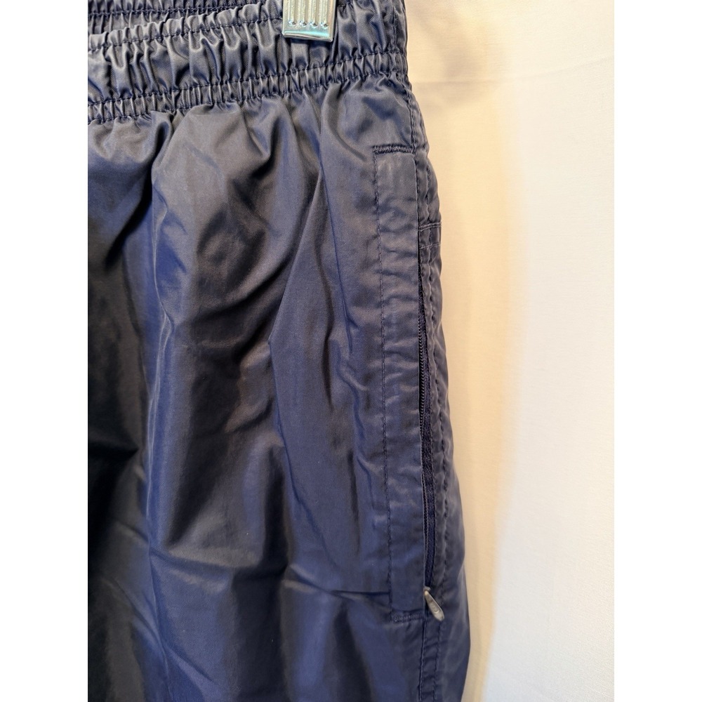 Vintage 90s Nike Windbreaker Track Pants Men's Size M Navy Blue Ankle Zip Nylon - Picture 2 of 13